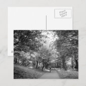 Fietsenpad - B&W Briefkaart (Voorkant / Achterkant)