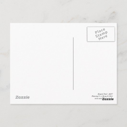 Fietsenpad - B&W Briefkaart (Achterkant)