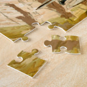  fietsenpad in het landschilderdoek legpuzzel (Zijkant)