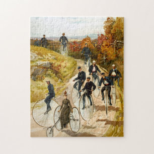fietsenpad in het landschilderdoek legpuzzel
