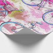 Fietsenpakpapier in kleurrijk stijlontwerp cadeaupapier (Hoek)