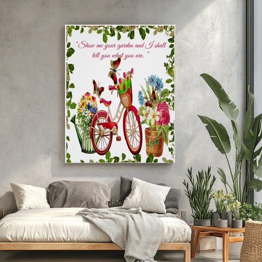 Fietsenplanters voor buitenshuis bloei perfect poster