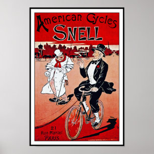 fietsenPoster: Amerikaanse fietsen snell Poster