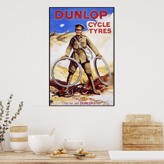  fietsenPoster - Dunlop-fietsbanden Poster (Keuken)