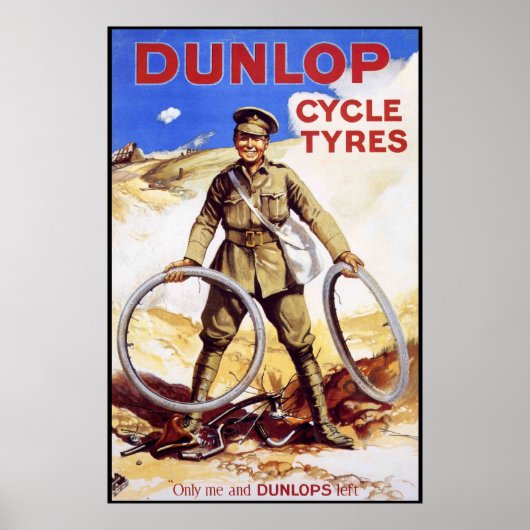  fietsenPoster - Dunlop-fietsbanden Poster (Voorkant)