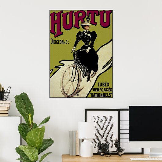  fietsenPoster: Hurtu-fietsen Poster (Thuiskantoor)