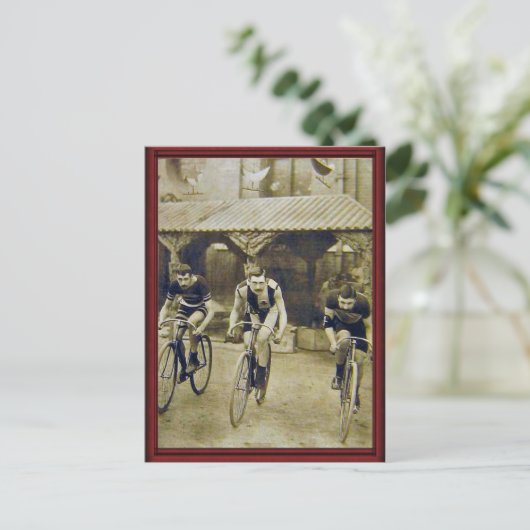  fietsenrace briefkaart (Staand voorkant)