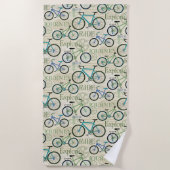 Fietsenreisblauw handdoek (Voorkant)