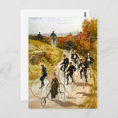  fietsenrij in het land briefkaart (Voorkant / Achterkant)