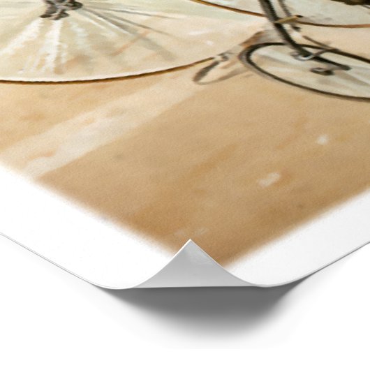  fietsenrij in het land poster (Hoek)