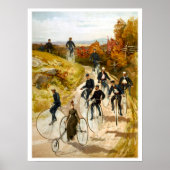  fietsenrij in het land poster (Voorkant)