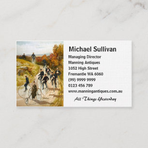  fietsenrij in het land visitekaartje