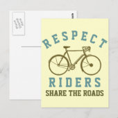fietsenrijders respecteren briefkaart (Voorkant / Achterkant)