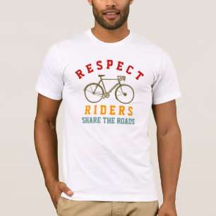 fietsenrijders respecteren t-shirt