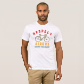 fietsenrijders respecteren t-shirt (Voorkant volledig)