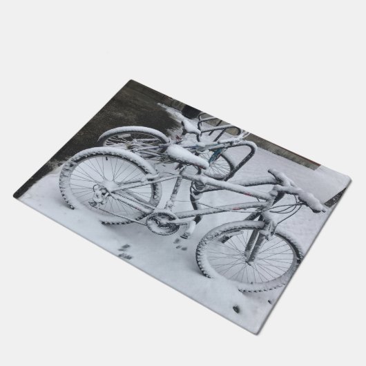 Fietsenseizoen is voorbij deurmat (Schuin)