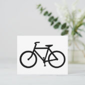 fietsensilhouet briefkaart (Staand voorkant)