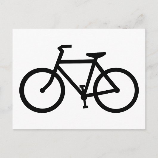 fietsensilhouet briefkaart (Voorkant)