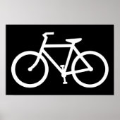 fietsensilhouet poster (Voorkant)