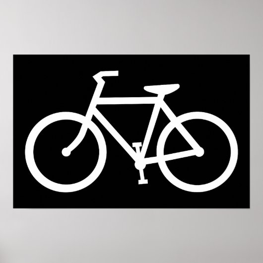 fietsensilhouet poster (Voorkant)