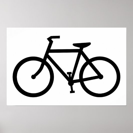 fietsensilhouet poster (Voorkant)