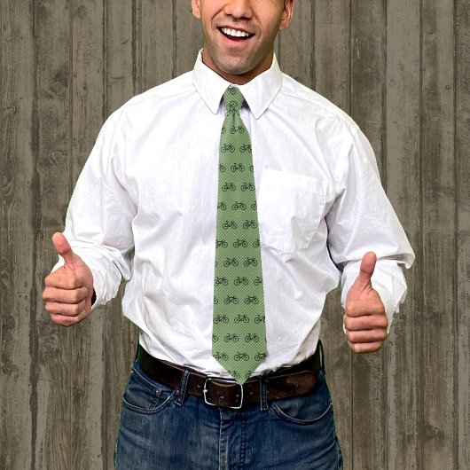 Fietsenthema - Road Racing Bicycle in Stripey Stropdas