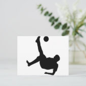 fietsenvoetballer briefkaart (Staand voorkant)