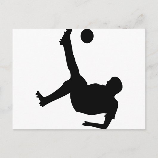 fietsenvoetballer briefkaart (Voorkant)