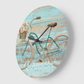  fietsenwandklok Aqua Oh Happy Day Grote Klok (Hoek)