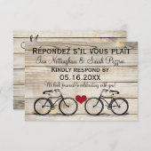  fietsenweddenschappen met RSVP-kaarten RSVP Kaartje (Voorkant / Achterkant)