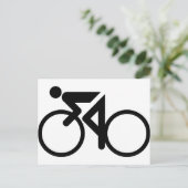 fietsenwedrennen briefkaart (Staand voorkant)