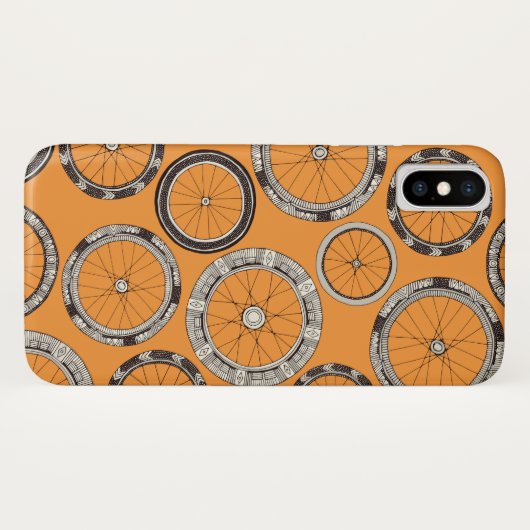 fietsenwiel ambergeel Case-Mate iPhone case (Achterkant (horizontaal))