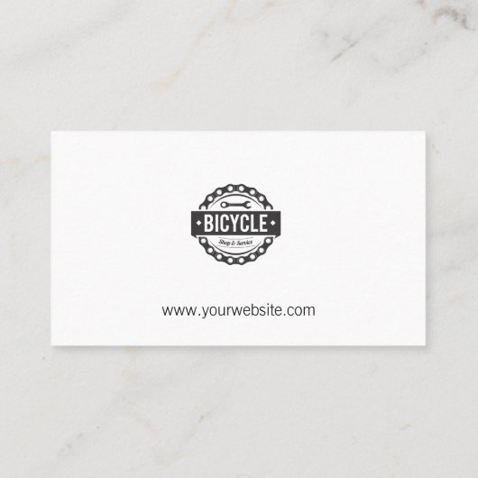 Fietsenwinkel en Logo service Afsprakenkaartje (Achterkant)