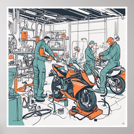 Fietsenwinkel - Kunstdruk Poster (Voorkant)