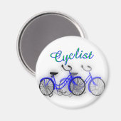 Fietser (1950) Waterverf tekening Ontwerp Magneet (Voorkant / Achterkant)