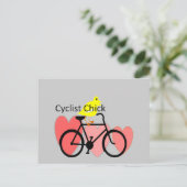 fietser CHICK-Biking, fietsenliefhebbers Briefkaart (Staand voorkant)