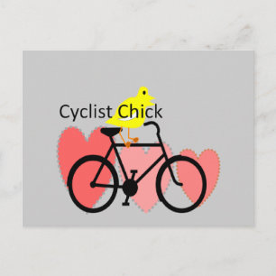 fietser CHICK-Biking, fietsenliefhebbers Briefkaart