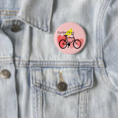 fietser CHICK-Biking, fietsenliefhebbers Ronde Button 5,7 Cm (In situ)