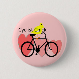 fietser CHICK-Biking, fietsenliefhebbers Ronde Button 5,7 Cm
