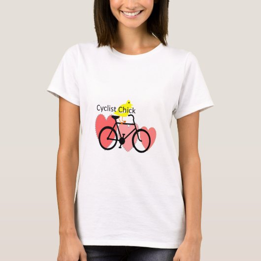 fietser CHICK-Biking, fietsenliefhebbers T-shirt (Voorkant)