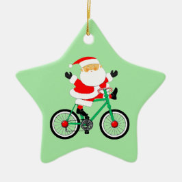 Fietser Christmas Biking Keramisch Ornament