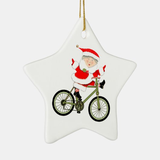 Fietser Christmas Biking Keramisch Ornament (Rechts)