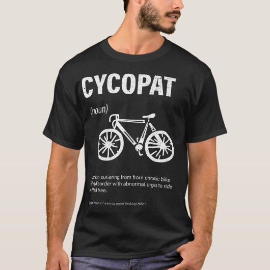 Fietser Cycopath Grappige Fietser Thema GI T-shirt (Voorkant)