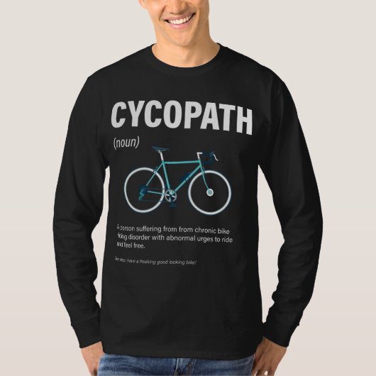Fietser Cycopath Grappige Fietser Thema GI T-shirt (Voorkant)