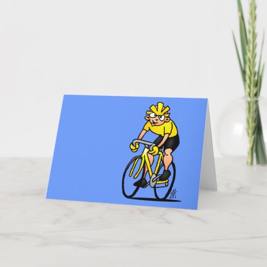 Fietser die - cirkelen kaart (Voorkant)