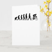 Fietser Evolution Fietsgeschenk Kaart (Gele Bloem)