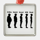 Fietser Evolution Roadie Metalen Ornament (Voorkant)