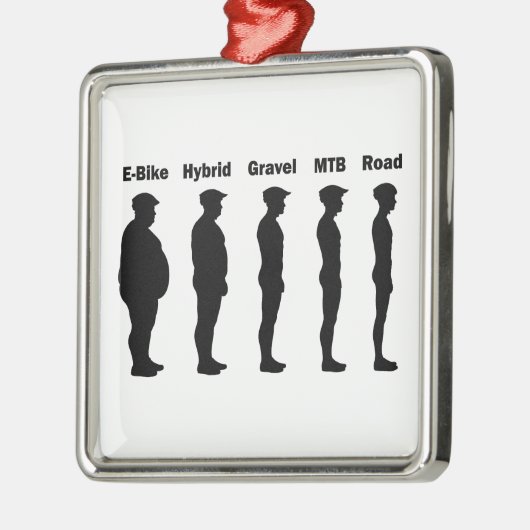 Fietser Evolution Roadie Metalen Ornament (Links)