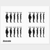 Fietser Evolution Roadie Rechthoekige Sticker (Vel)