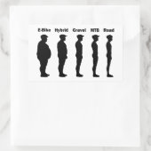 Fietser Evolution Roadie Rechthoekige Sticker (Tas)